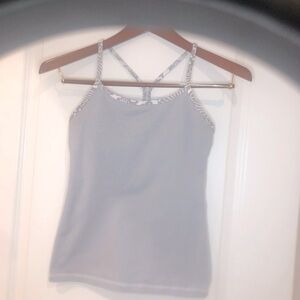 Lululemon Grey Workout Tank-top with built in bra | Size 6
